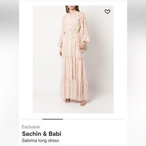 Sachin and Babi peach gown